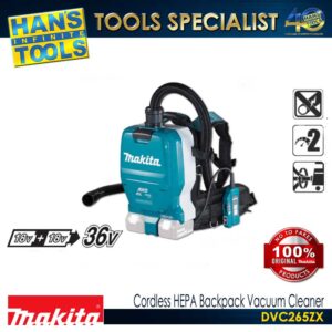 Makita DVC265ZX Cordless HEPA Backpack Vacuum Cleaner (For Dust Collection) 18V X2 (36V) LXT BL AWS