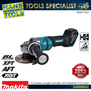 Makita GA050GZ Cordless 125mm (5") Angle Grinder Anti Restart Function Electric Brake Paddle Switch 40Vmax XGT BL AFT XPT [Battery and Charger are Sold Separately]