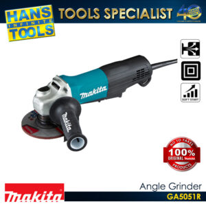 Makita GA5051R Angle Grinder Anti Restart Function Paddle Switch Undetachable Wheel Cover 125 mm(5") 1,300 W
