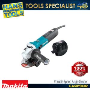 Makita GA5090X02 Variable Speed Angle Grinder Anti Restart Function Soft Start Slide Switchb125mm (5") 1,900 W SJS II AFT