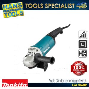 Makita GA7060R Angle Grinder Anti Restart Function Soft Start Large Trigger Switch 180mm (7") 2,200 W