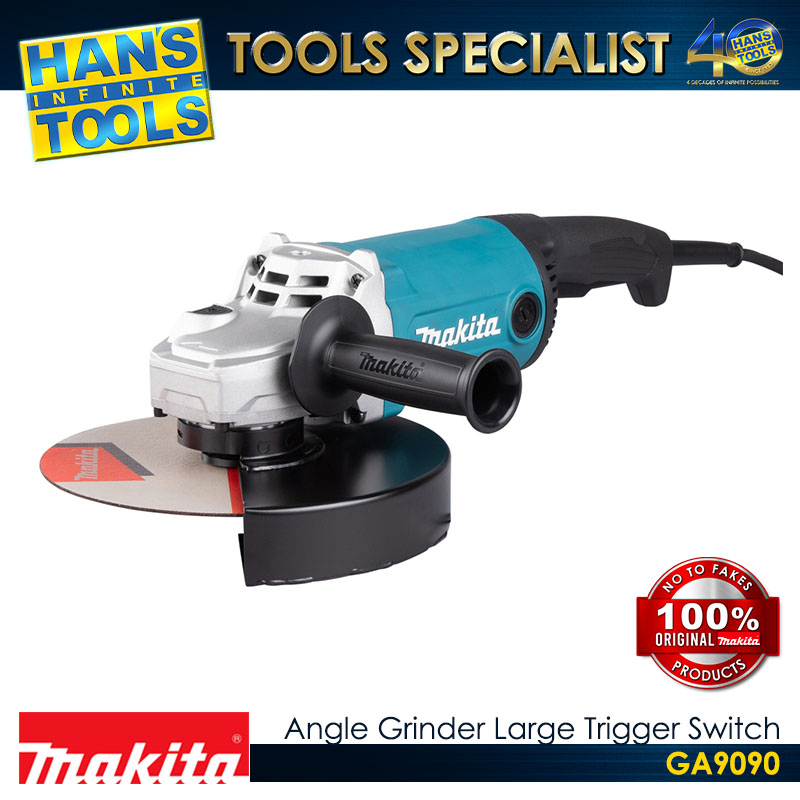 Makita GA9090 Angle Grinder Large Trigger Switch 230 mm (9") 2,200 W
