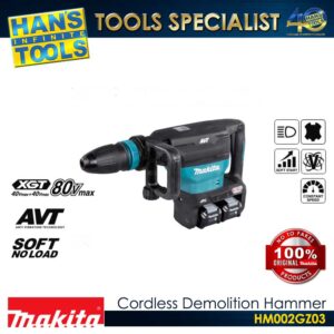 Makita HM002GZ03 SOFT NO LOAD 20.9 J Demolition Hammer SDS MAX 40 Vmax X2 (80Vmax) XGT BL AWS AVT XPT