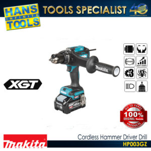 Makita HP003GZ Cordless 13mm (1/2") 180 Nm (1,590 in lbs) Hammer Driver Drill 40Vmax XGT BL AFT XPT [Battery and Charger are Sold Separately]