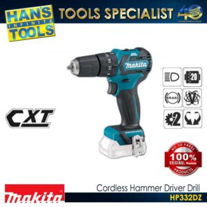 Makita HP332DZ Cordless 10mm (3/8") 32 N m Hammer Driver Drill 12V max CXT BL XPT [Bare Tool Only]