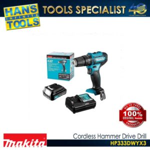 Makita HP333DWYX3 Cordless Hammer Drive Drill 12V max CXT Li-Ion [KIT SET]