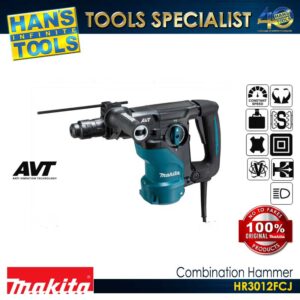 Makita HR3012FCJ Combination Hammer SDS PLUS Quick Change Drill Chuck 30mm (1-3/16") 3.9 J AVT XPT