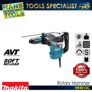 Makita HR4013C Rotary Hammer SDS MAX 40 mm (1-9/16") 8.0 J AVT SOFT NO LOAD