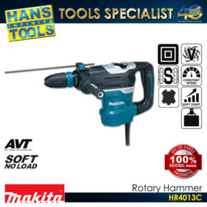 Makita HR4013C Rotary Hammer SDS MAX 40 mm (1-9/16") 8.0 J AVT SOFT NO LOAD