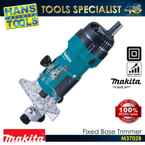 Makita M3702B Fixed Base Trimmer with Anti Restart Function 1/4" 530 W