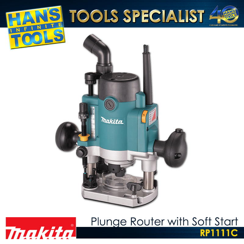 Makita RP1111C Variable Speed Plunge Router with Soft Start 1/4" 1,100 W - Image 2