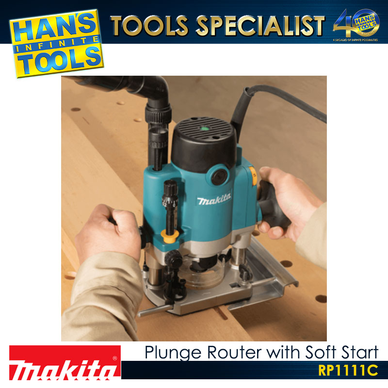 Makita RP1111C Variable Speed Plunge Router with Soft Start 1/4" 1,100 W - Image 3