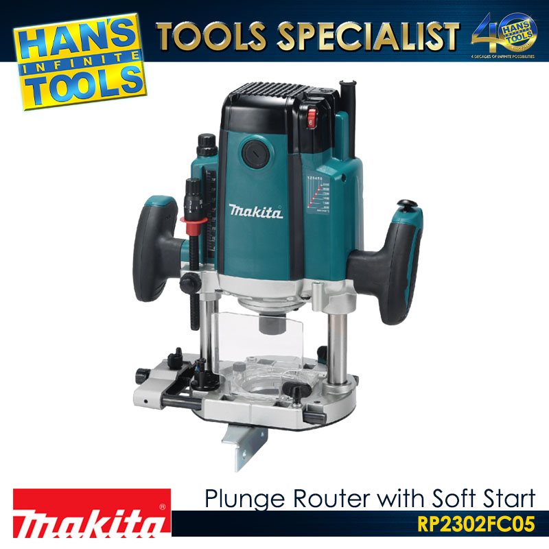 Makita RP2302FC05 Variable Speed Plunge Router with Soft Start T win LED Lights 1/2" 2,300 W - Image 3