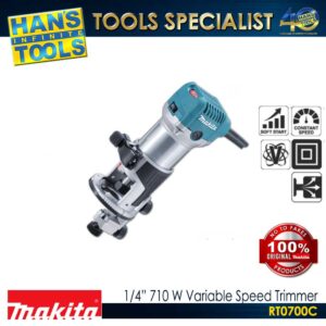 Makita RT0700C 1/4" 710 W Variable Speed Trimmer