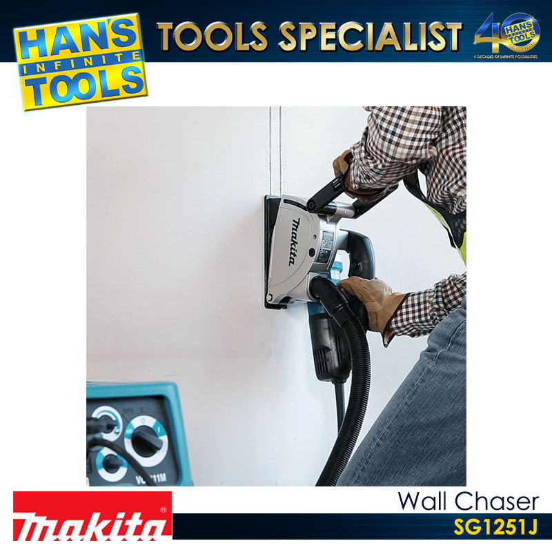 Makita SG1251J Wall Chaser with Soft Start 125mm (5") 1,400 W SJS - Image 2