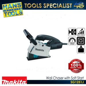 Makita SG1251J Wall Chaser with Soft Start 125mm (5") 1,400 W SJS