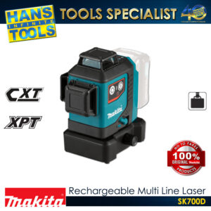 Makita SK700D Rechargeable Red Multi Line Laser 12V max CXT Li-Ion XPT