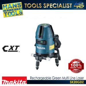 Makita SK20GDZ Rechargeable Green Multi Line Laser 12V max CXT Li-Ion XPT [Battery and Charger are Sold Seperately]