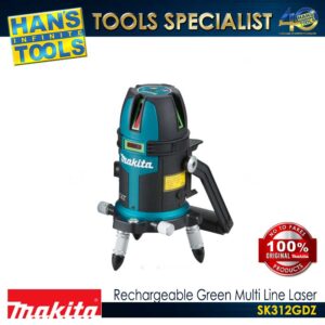 Makita SK312GDZ Rechargeable Green Multi Line Laser 12V max CXT Li-Ion XPT [ Battery and Charger are Sold Seperately]