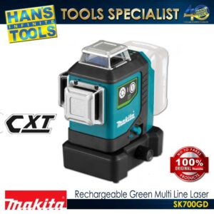 Makita SK700GD Rechargeable Green Multi Line Laser 12V max CXT Li-Ion XPT