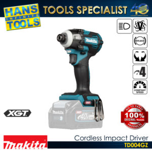 Makita TD004GZ Cordless Impact Driver 40V Max XGT BL XPT T-Mode 210 N-m [battery and Charger are Sold Separately]