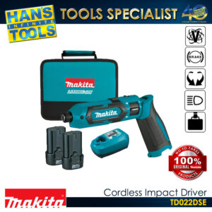 Makita TD022DSE Cordless Two-Position Impact Driver 7.2V Li-ion 25 N-m (220 in.lbs)