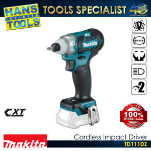 Makita TD111DZ Cordless Impact Driver 12V Max CXT BL XPT A-Mode 135 N-m [Battery and Charger are Sold Separately]