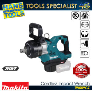 Makita TW009GZ Cordless Impact Wrench, Auto Stop Mode 40V Max XGT BL XPT 1" (25.4 mm) [Battery and Charger are Sold Seperately]