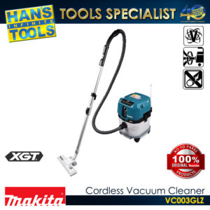 Makita VC003GLZ Cordless Dust Class L Vacuum Cleaner (Wet & Dry) 40V Max XGT BL XPT 15L [Battery and Charger are Sold Separately]