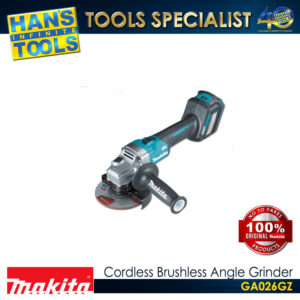 Makita GA026GZ Cordless 125 mm (5") Angle Grinder Anti Restart Function Slide Switch Lock On 40Vmax XGT BL AWS AFT [Battery and Charger are Sold Separately]