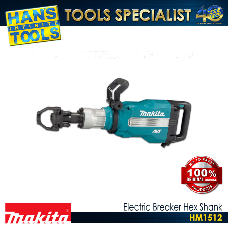 Makita HM1512 Electric Breaker 28.6 mm Hex Shank 48.5 J AVT SOFT NO LOAD - Image 3