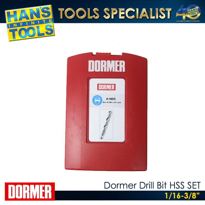 Dormer Drill Bit HSS Set 21Pcs. No.3 1/16-3/8" - Image 2