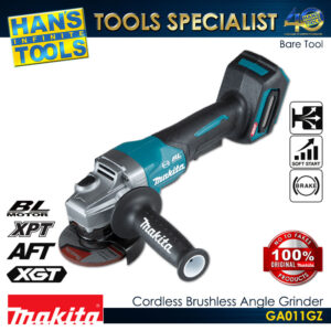 Makita GA011GZ Cordless 100 mm (4") Angle Grinder, Anti Restart Function, Paddle Switch 40Vmax XGT BL AFT XPT[Battery and Charger are Sold Seperately]