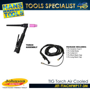 Johnson Elektrik JET-TTACHFWP17-3M Tig Torch Air Cooled