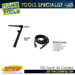 Johnson Elektrik JET-TTACHTWP26-3M Tig Torch Air Cooled [Scratch Type Frequency] (Copy)