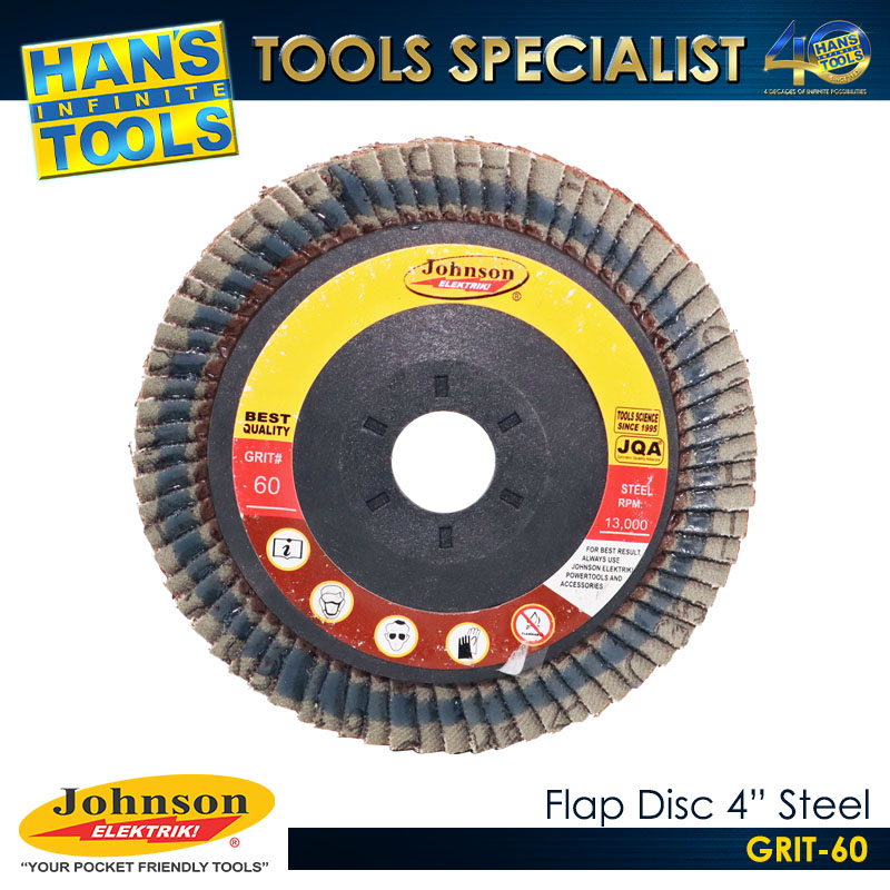 Johnson Elektrik Flap Disc (Plastic Cover) General Purpose 100mmX80mm