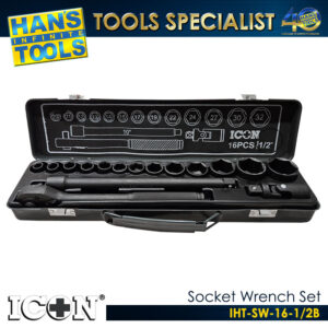 ICON IHT-SW-16-1/2B Socket Wrench Set Black