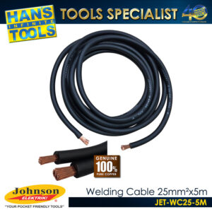 Johnson Elektrik JET-WC25-5M Welding Cable 25mm² x 5 meters