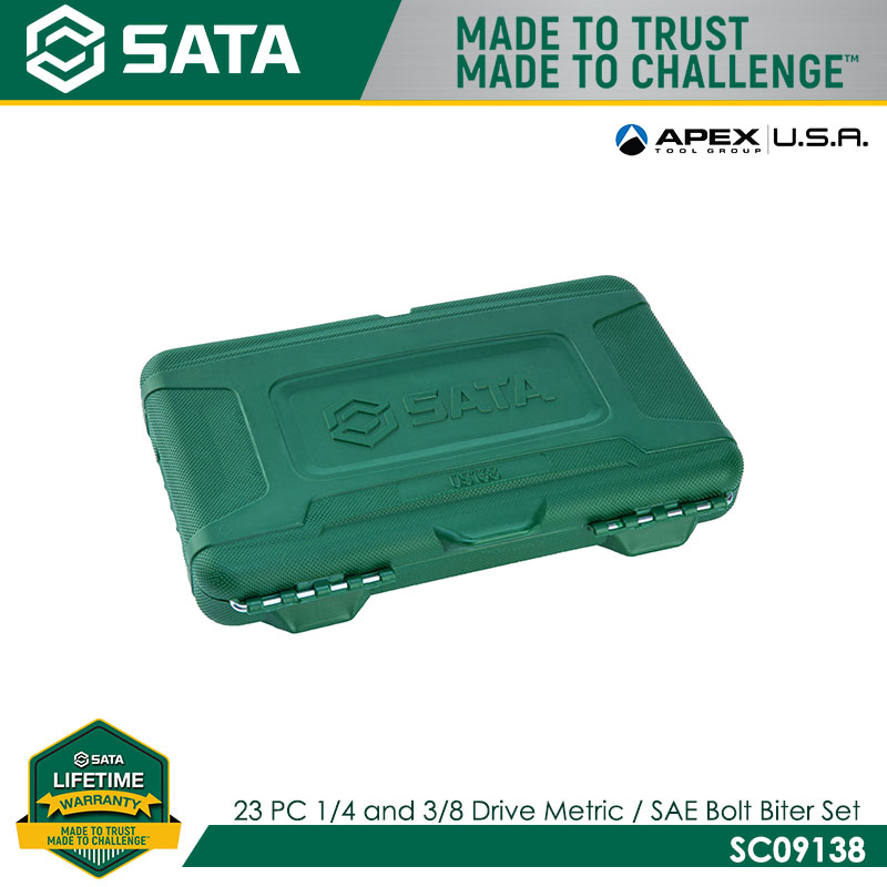 SATA SC09138 23pc 1/4 and 3/8 Drive Metric / SAE Bolt Biter Set - Image 3