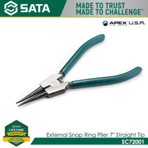 SATA SC72001 External Snap Ring Plier 7" Straight Tip