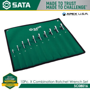 SATA SC08016 10Pc. X Combination Ratchet Wrench Set