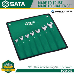 SATA SC09042 7Pc. Flex Ratcheting Set 10-19mm
