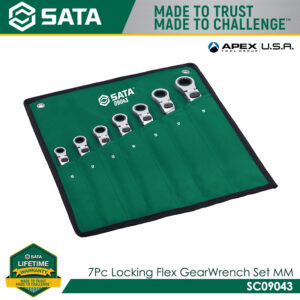 SATA SC09043 7Pc Locking Flex GearWrench Set MM