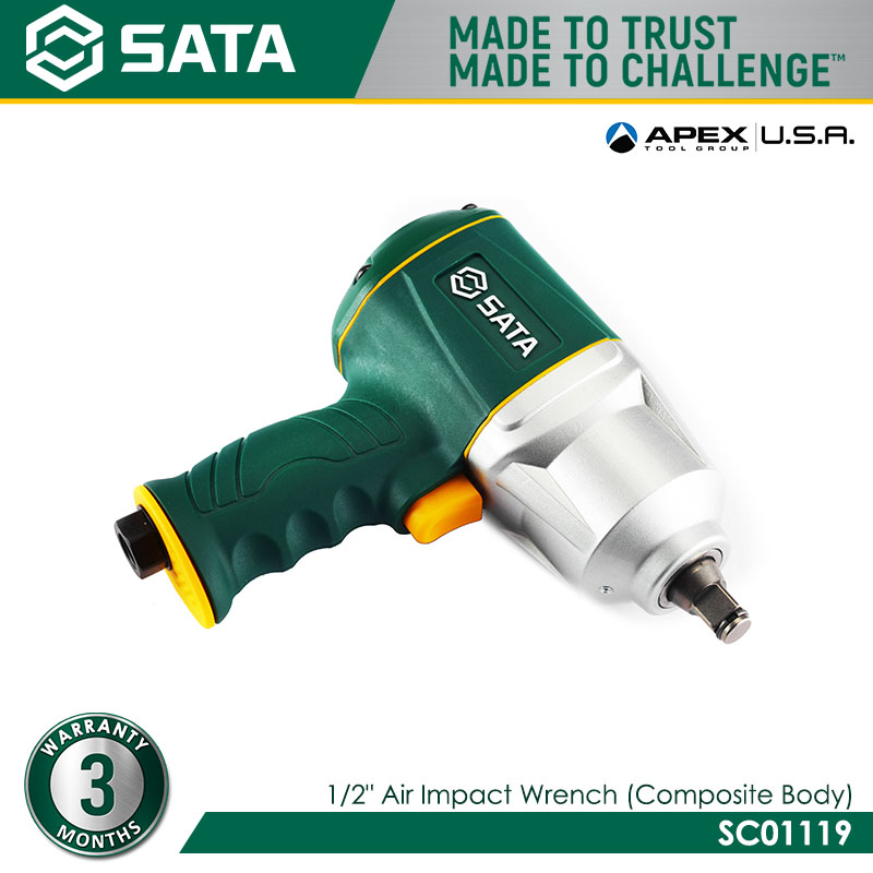 SATA SC01119 1/2" Air Impact Wrench (Composite Body) - Image 2