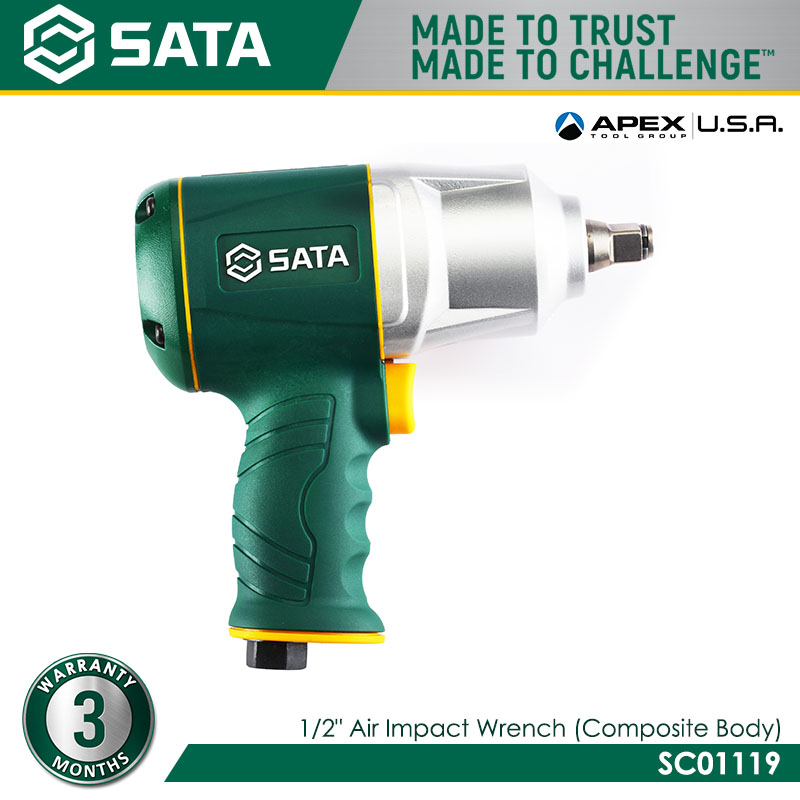 SATA SC01119 1/2" Air Impact Wrench (Composite Body) - Image 3