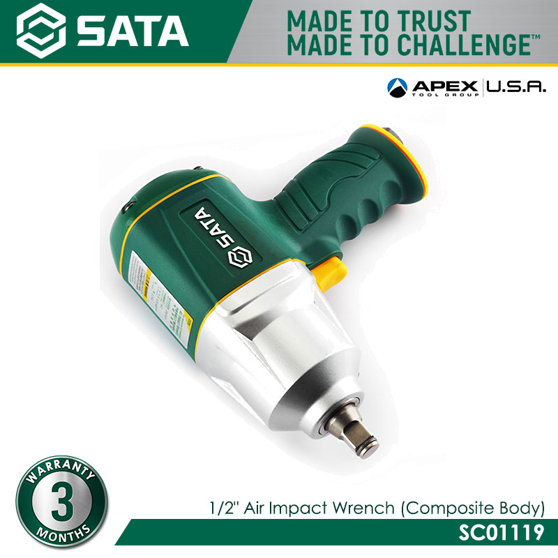SATA SC01119 1/2" Air Impact Wrench (Composite Body) - Image 4