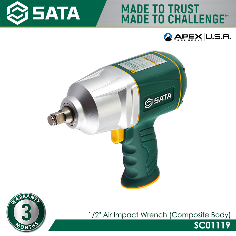 SATA SC01119 1/2" Air Impact Wrench (Composite Body)
