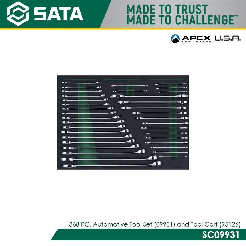 SATA SC09931 368 PC. Automotive Tool Set (09931) and Tool Cart (95126) - Image 3