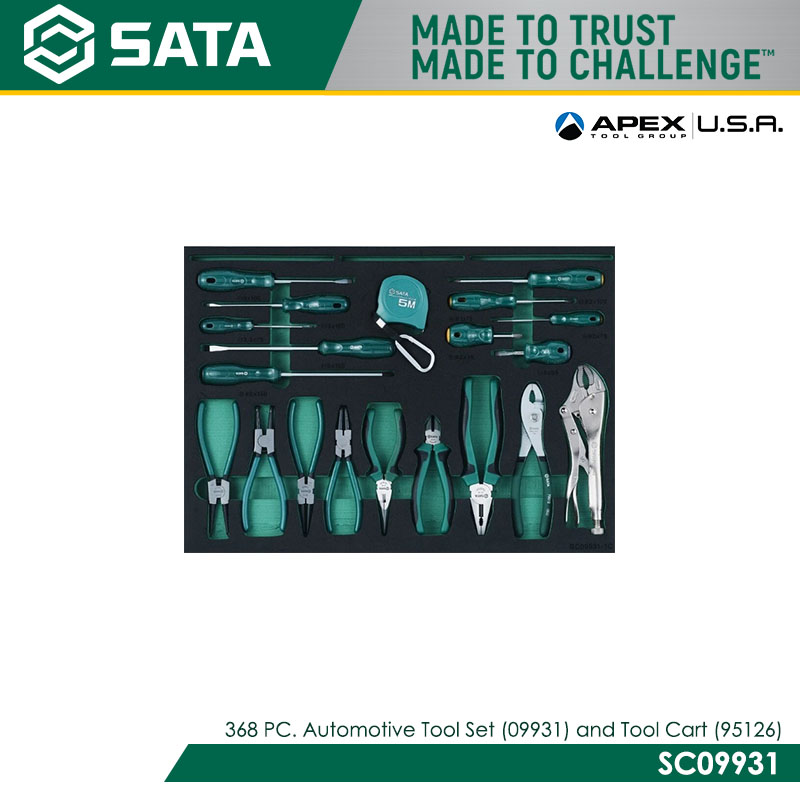 SATA SC09931 368 PC. Automotive Tool Set (09931) and Tool Cart (95126) - Image 4