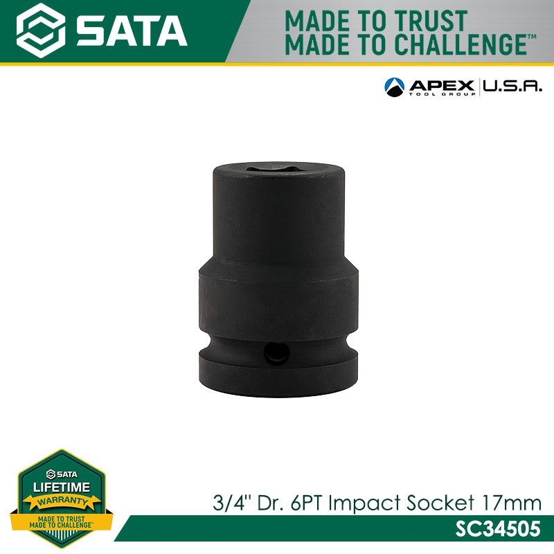 SATA 3/4" Dr. 6PT Impact Socket